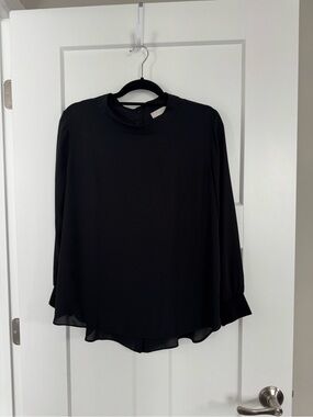 LOFT Black Long-Sleeve Women’s Blouse
